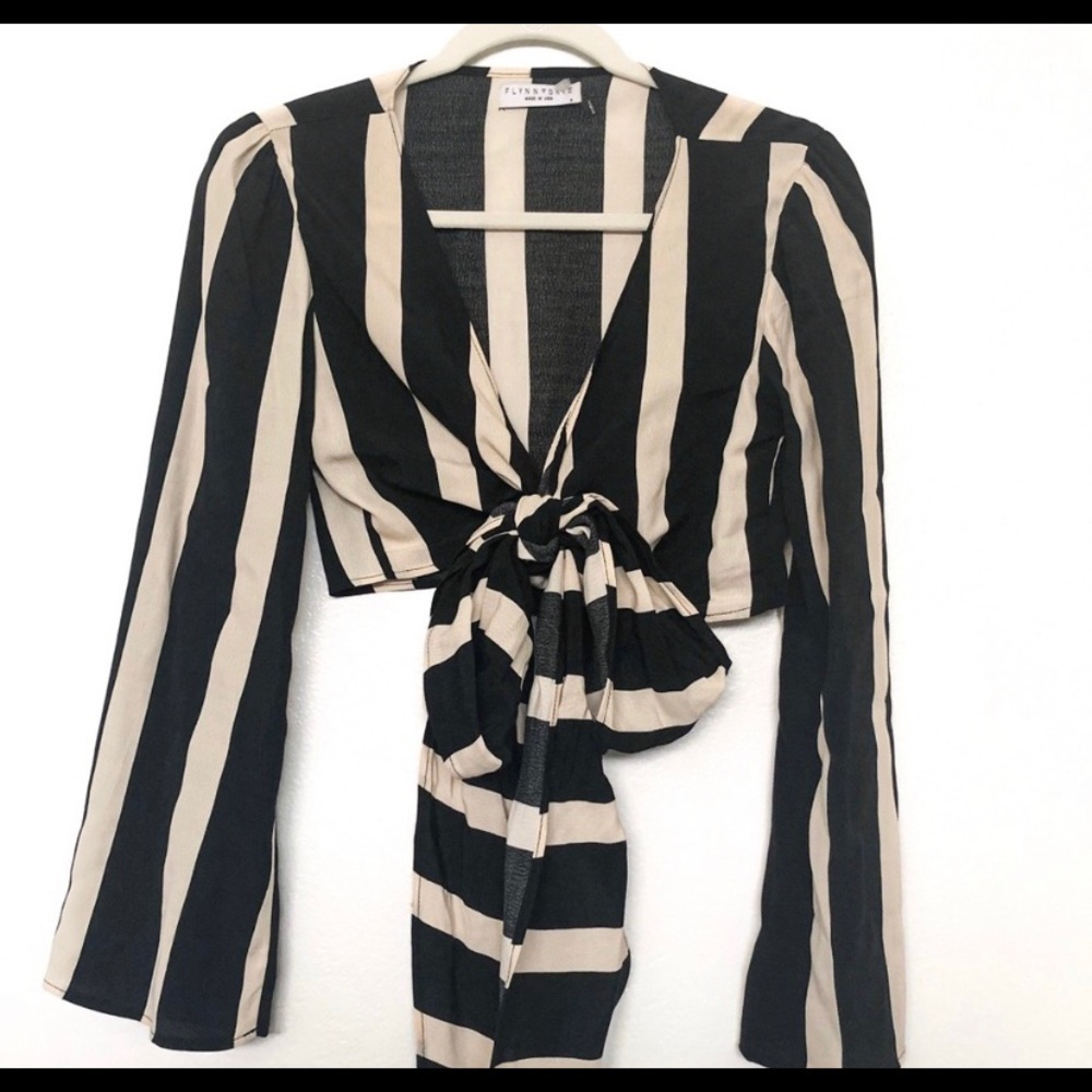 Flynn Skye striped cropped top